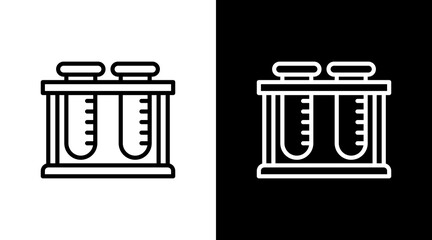 Test Tube Rack  White Icon Set Design
