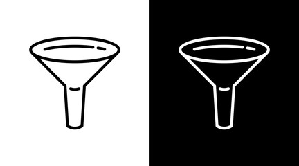 Funnel  White Icon Set Design