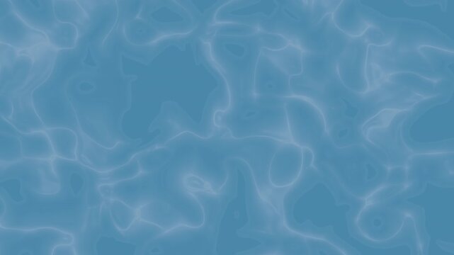 Light blue and white abstract patterns mimic water surface ripples. Smooth, flowing animation with soft, ambient lighting creates a tranquil, serene mood.