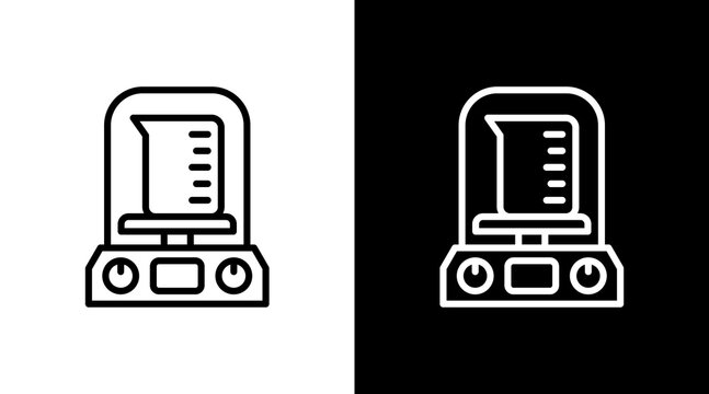 Analytical Balance  White Icon Set Design