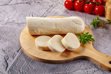 Italian dairy - mozzarella cheese with slices