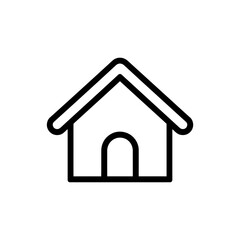 Obraz premium Minimal black house icon
