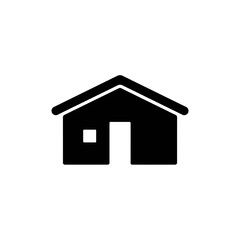 Fototapeta premium Simple black silhouette icon of a house
