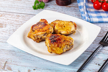 Roasted chicken thighs with spices