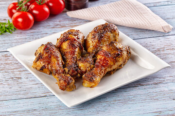 Baked chicken drumsticks with spices