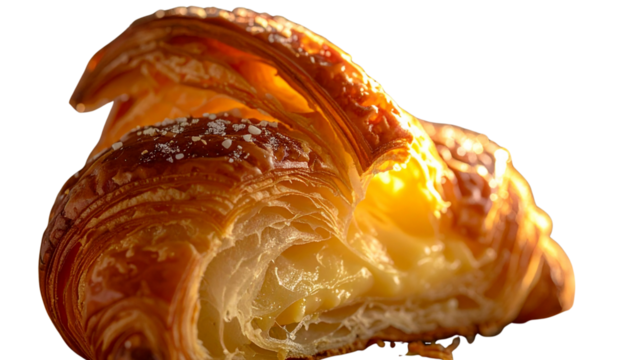 Untitled Design - Fresh Baked Croissant with Flaky Layers Transparent Background Png