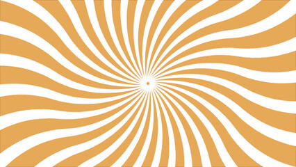 Bright warm orange and yellow sunburst illustration with radial light rays and an explosion pattern suitable for a summer background vector design