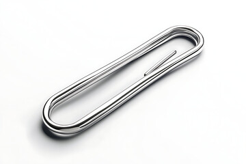 Sleek silver paperclip bringing order to your documents for professional presentations and organizational content creation, a modern office essential