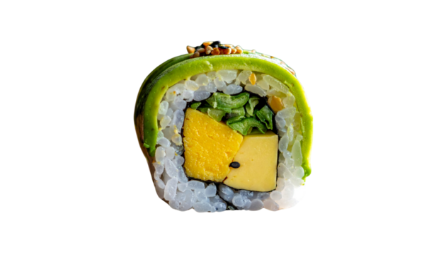 Sushi Roll With Rice And Salmon Layer transparent background png