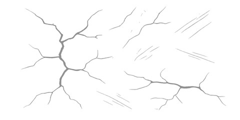 A vector illustration of the world map showing cracks, shadows, and national borders on a silver paper texture