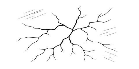 Golden metallic silhouette of a country map with artistic reflection and a crack in the ground