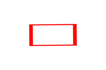 Fototapeta premium Square, Rectangle, Red, Collage Rectangle, Made of Paper, Photo Frame on Transparent Background