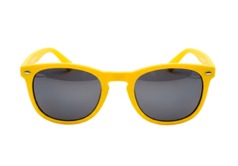 Bright yellow novelty sunglasses with cat ear accents perfect for parties and fun events