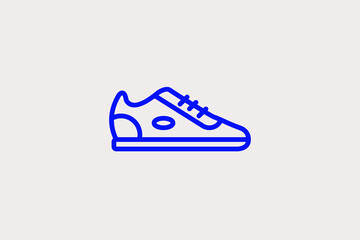 sports shoes illustration in line style design. Vector illustration.