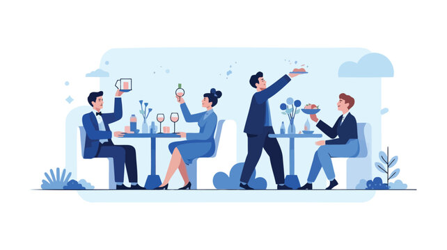 Whimsical garden party with geometric elements and vibrant colors