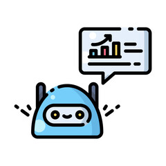 AI Robot Financial Consultant Icon