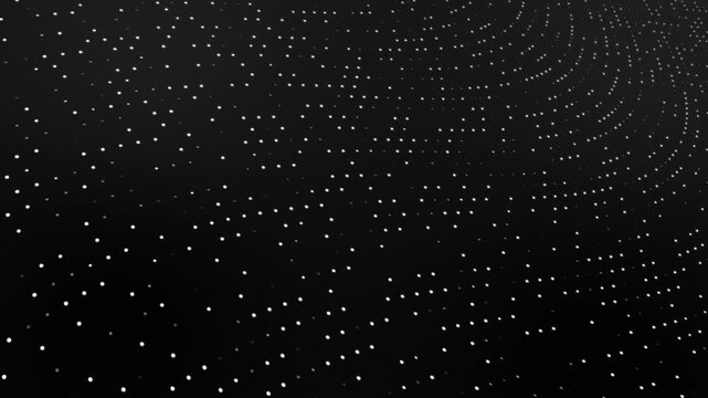 abstract animated halftone dotted retro technology background, random dots, and grids, 3d render loop animation backdrop
