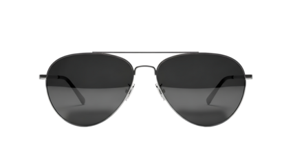 Dark aviator sunglasses isolated on transparent background