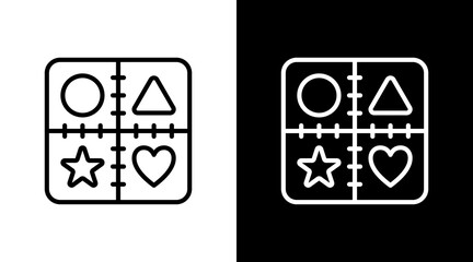 Patchwork  White Icon Set Design