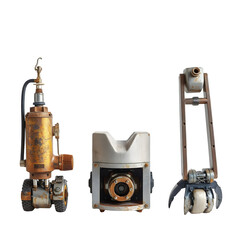 Set of Three Demolition Robot Arm Attachments