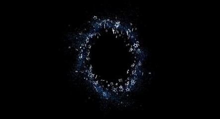 Abstract image of a ring of stars and sparkles, perfect for any design. Unique art for creative projects.