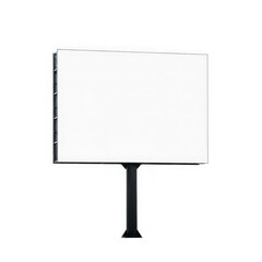 Blank billboard sign isolated on transparent background
