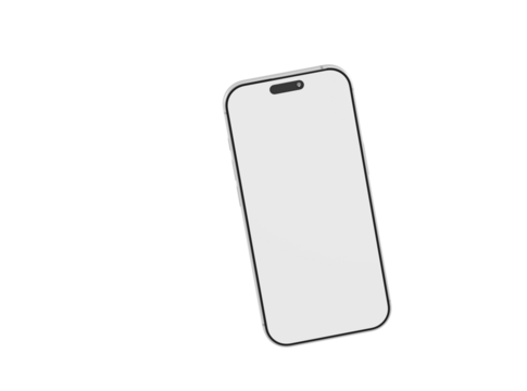 Clean, isolated smartphone design on white background. Perfect for mockup templates or tech concepts. Minimalis