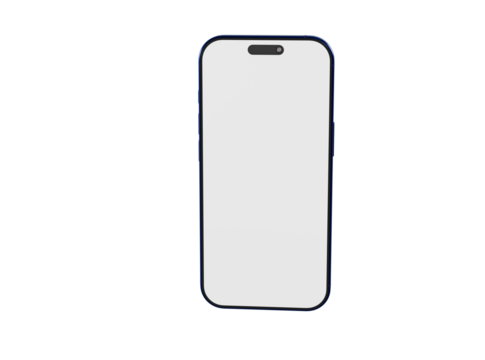 Minimalist smartphone concept with empty display ideal for showcasing apps or website designs, perfect for tech
