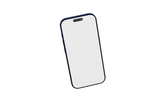 Contemporary smartphone design illustration. Blank screen for displaying app, mockup, or concept in a clean, is