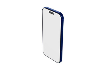 Modern smartphone mockup, blank screen for design or app promotion, isolated on white background. Perfect for U