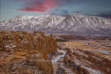 View of landscape in Iceland 