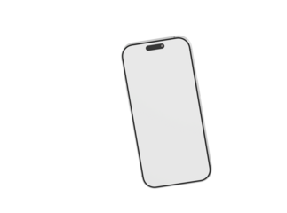 Clean smartphone mockup with blank screen for app or website display. Ideal for tech, UI, design, and presentat