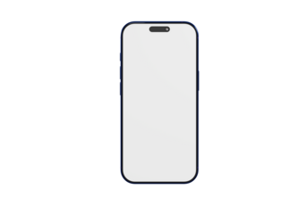 Clean, contemporary smartphone design with a white screen, perfect for showcasing app interfaces or design conc