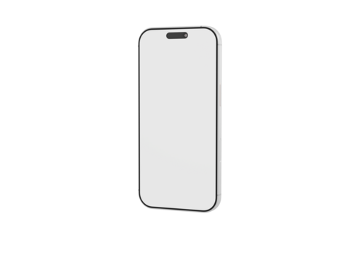 Clean, isolated smartphone on white background, perfect for app showcase, UI design, technology concepts, and d