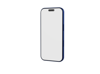 Stylish mobile phone with blank screen perfect for mockups, app presentations, and technology concepts, on whit