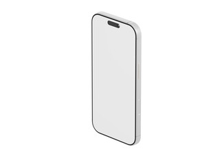Clean and modern smartphone mockup, perfect for showcasing app design or tech concepts. White space, tech, comm
