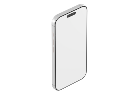 Isometric view of a blank modern smartphone, mockup. Perfect for app mockups, website design, and technology co
