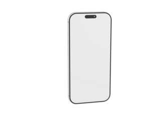 Minimalist smartphone mockup with blank screen for digital design, app presentation, and UI/UX projects. Perfec