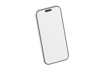 Clean, isolated smartphone mockup. Perfect for app mockups, website presentations, and technology-related conte