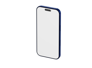 Stylish smartphone mockup with a blank screen, perfect for showcasing apps or website designs. Clean, modern, a