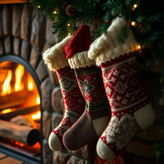 christmas stocking with gifts