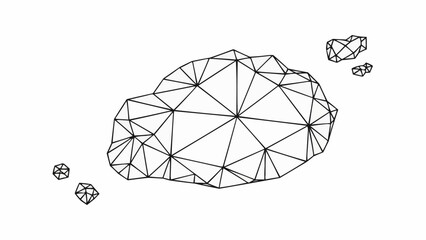 Geometric Cloud Formation - A Low Poly Design.