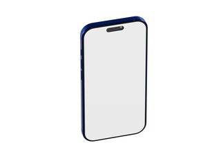 Stylish mockup of a blue smartphone, perfect for showcasing app designs, interfaces, and technology concepts.