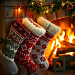christmas stocking with gifts