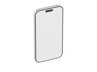Stylish mockup of a mobile phone showcasing sleek design and a blank display, perfect for app presentations or
