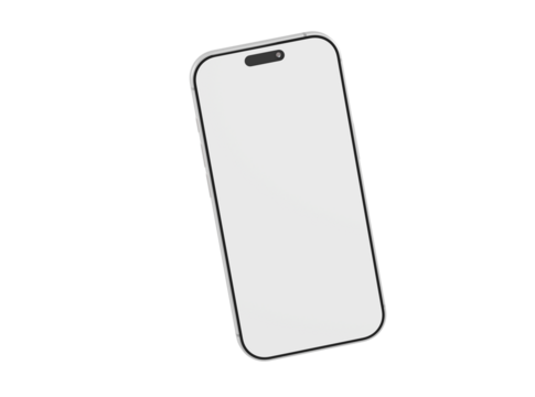 Clean, modern smartphone mockup on white background. Perfect for tech, UI/UX, and design presentations. Simple,