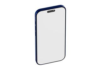 Stylish smartphone mockup featuring a blank display, perfect for showcasing apps or designs. Ideal for technolo