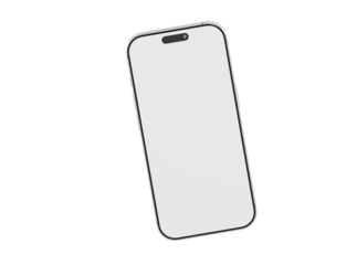 Clean white smartphone design concept. Blank screen mockup for app presentation, UI design, device showcases, a