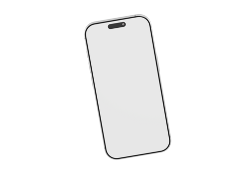 Clean white smartphone design concept. Blank screen mockup for app presentation, UI design, device showcases, a - Powered by Adobe
