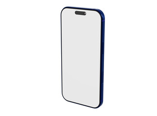 Stylish mockup of a smartphone featuring a sleek blue case and blank display. Ideal for showcasing apps, websit